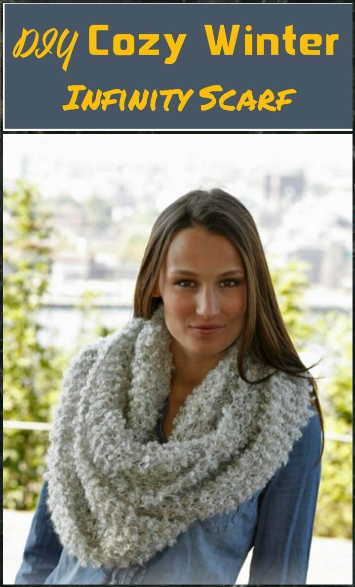 easy and cozy winter infinity scarf